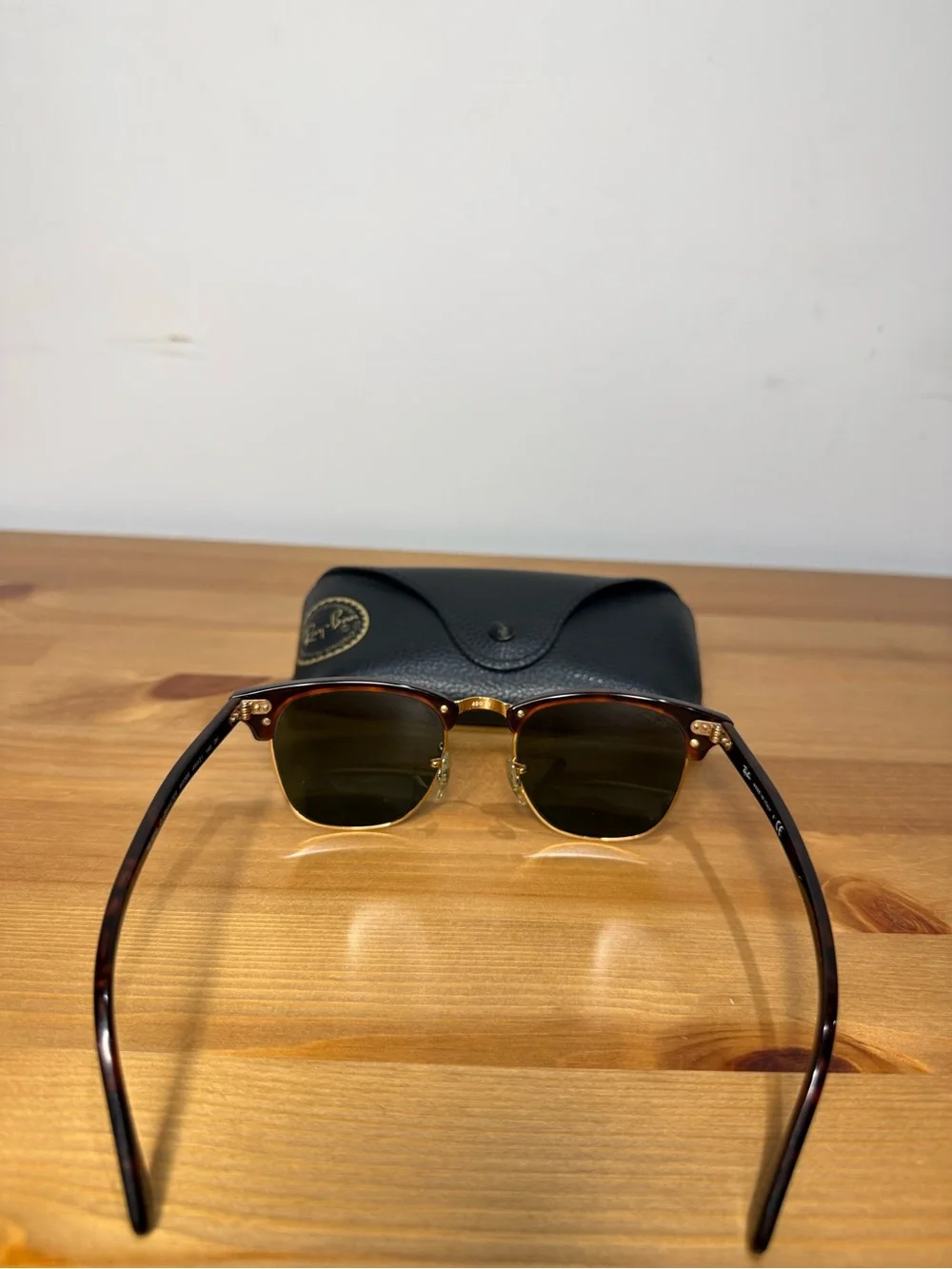 Ray-Ban Clubmaster Sunglasses Green Lenses with Tortoiseshell Frame